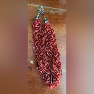 Red beaded necklace